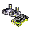 Ryobi ONE+ Twin 3.0Ah Batteries & Fast Charger Kit 18V RBC18L30/2