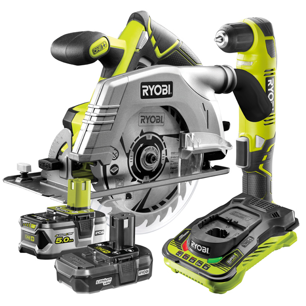 Ryobi 18V Circular Saw & Angle Drill Kit