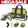 Ryobi ONE+ Angle Grinder 18V R18AG-140S 4.0Ah Kit