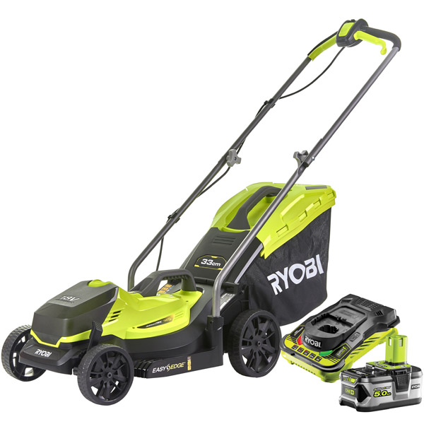 Ryobi ONE+ 33cm Lawnmower 5.0Ah Kit RLM18X33B50