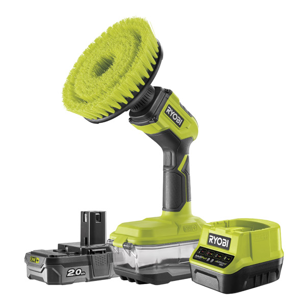 Ryobi Compact Power Scrubber Kit R18CPS-120 18V ONE+ c/w 1 x 2.0Ah Battery & Charger