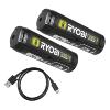 Ryobi USB Lithium 3.0Ah Battery Twin Pack (Tool Only) 4V RB4L30X2