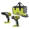 Ryobi ONE+ Drill Driver & Impact Driver Combo Kit (1x 2.0Ah) 18V R18DDID-120