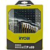 Ryobi RAK69MIX 69 Piece Mixed Drill and Screwdriver Bit Set