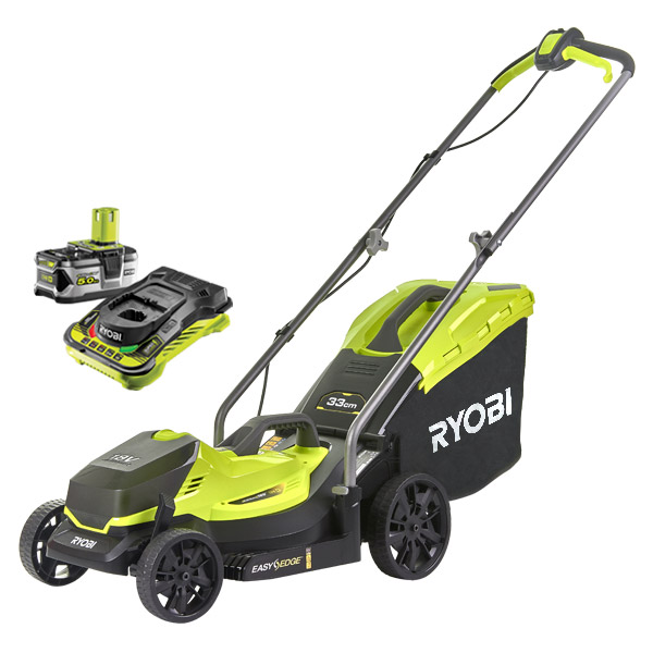 Ryobi ONE+ 33cm Lawn Mower 18V RLM18X33B50 5.0Ah Kit