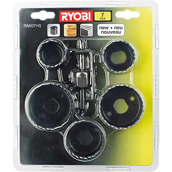 Ryobi RAK07HS 7 Piece Hole Saw Kit