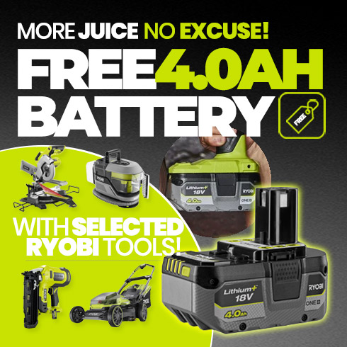 Free Ryobi 4.0Ah Battery Deal
