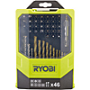 Ryobi Mixed Drill and Screwdriver Bit Set RAK46MIX 46 Piece