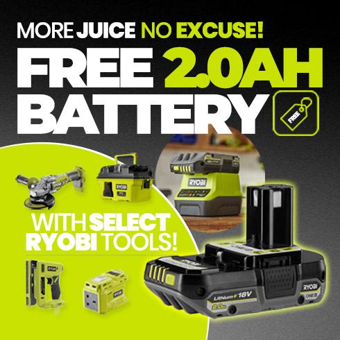 Free Ryobi 2.0Ah Battery Deal