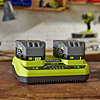 Ryobi ONE+ Dual Port Charger Kit (2x 4.0Ah) 18V RC18240-2C40L