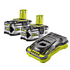 Ryobi ONE+ Twin 5.0Ah Batteries & Fast Charger Kit 18V RBC18L50/2