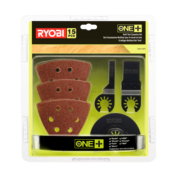 Ryobi Multi Tool Blade Set For Woodworking 15pce RAK15MT