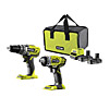 Ryobi ONE+ Drill Driver & Impact Driver Twin Pack 18V R18DDID-220S 2x 2.0Ah Kit