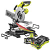 Ryobi ONE+ 216mm Sliding Mitre Saw 18V R18MS216-150 5.0Ah Kit