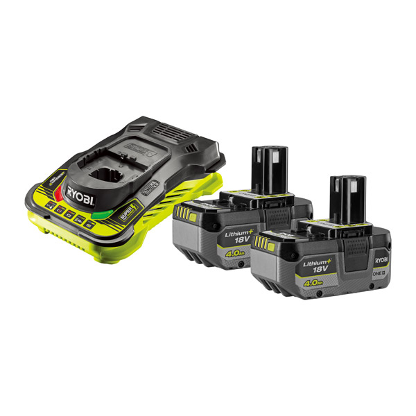Ryobi ONE+ 5.0A Fast Lithium Battery Charger 18V RBC18L40/2 4Ah 2-Pack