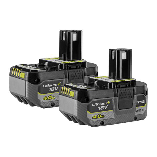 Ryobi ONE+ 4.0Ah Lithium+ Compact Battery Twin Pack 18V RB1840X RB18L40/2