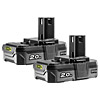 RYOBI ONE PLUS 18V 2.0AH LITHIUM BATTERY TWIN PACK