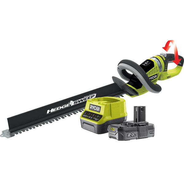 Ryobi Hedge Trimmer Kit with 1 x 2Ah Battery 18v One+ OHT1855R