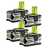 Ryobi ONE+ 5.0Ah Lithium+ Battery 4-Pack 18V RB18L50/4