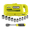 Ryobi 1/4" Ratchet & Socket Set (10pc) RHRS10PC